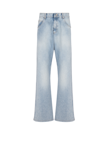 Cotton wide-leg jeans