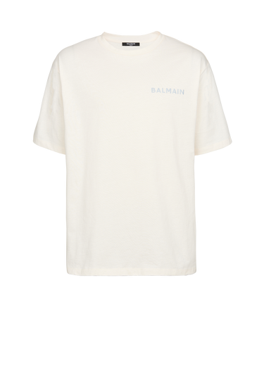 Cotton T-shirt with small Balmain Paris logo