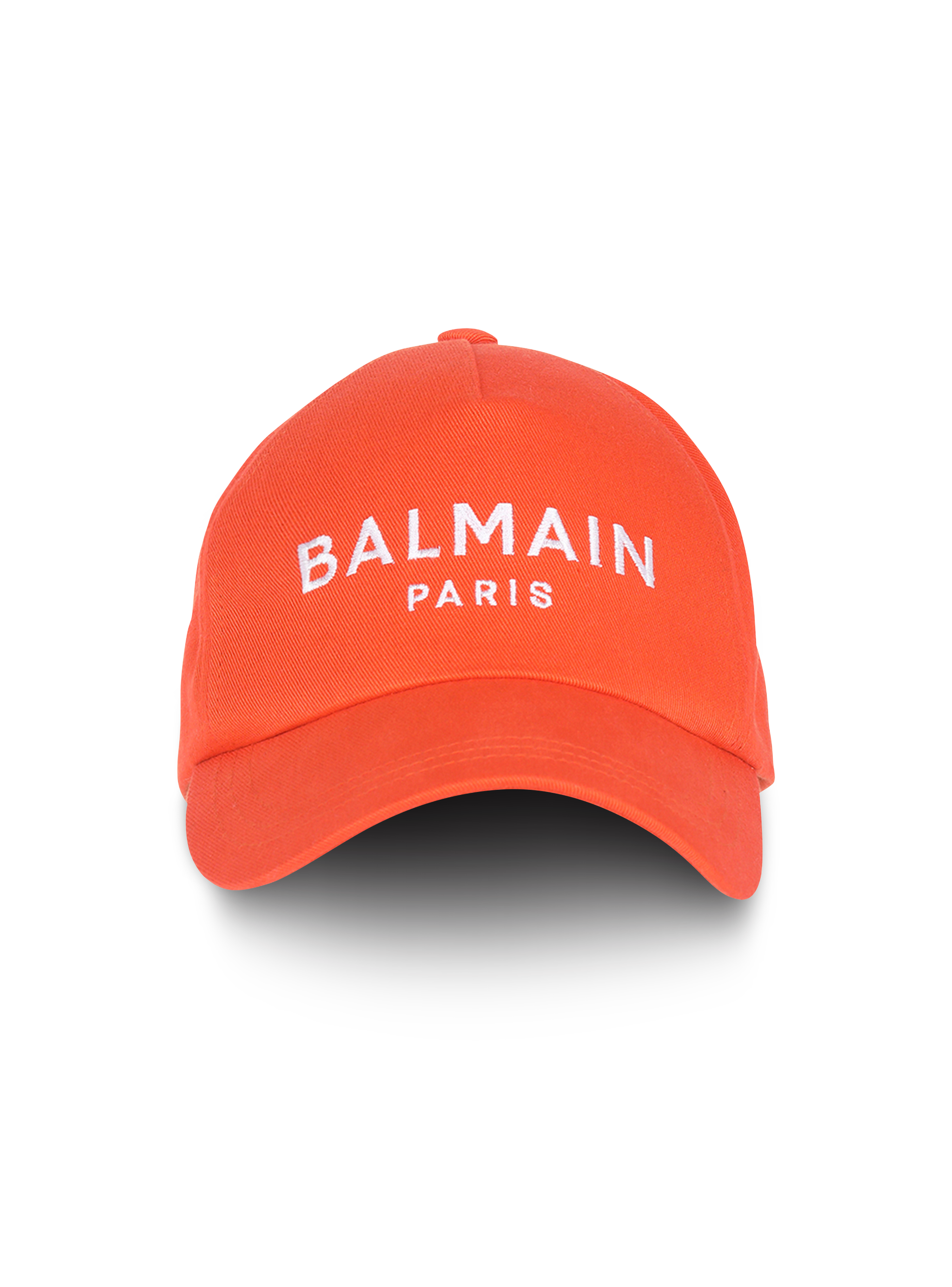Cotton cap with Balmain logo, orange